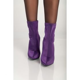 Botine Cu Toc ÃŽnalt, Violet