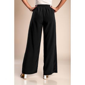 Pantaloni Lungi Eleganti Cu Nasturi, Negru