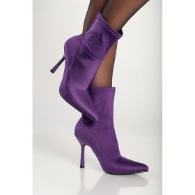 Botine Cu Toc ÃŽnalt, Violet