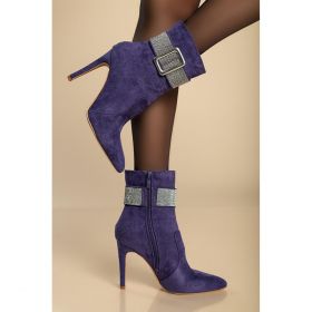 Botine Elegante Cu Toc Inalt, Violet