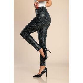 Jambiere La ModÄƒ Cu Imprimeu Piele De È˜arpe, Negru
