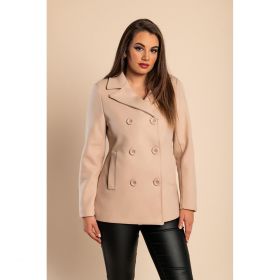Palton Scurt Elegant, Bej
