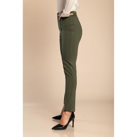 Pantaloni Eleganti Cu Talie Elastica, Kaki