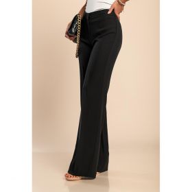 Pantaloni Lungi Eleganti Cu Picior Drept, Negri
