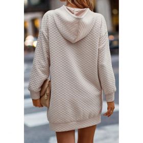 Rochie Mini Cu Detaliu Matlasat, Bej