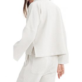 Top Elegant Cu Nervuri, Alb