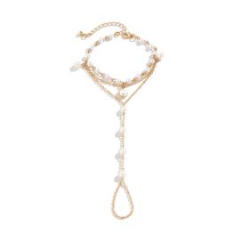 BratarÄƒ ElegantÄƒ Cu Imitatie De Perle, Culoare Aurie
