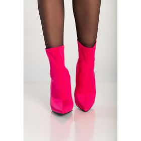 Botine Cu Toc ÃŽnalt, Fucsia