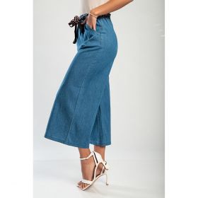 Blugi Cu Talie Elastica, Albastri