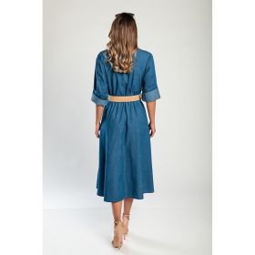 Rochie Midi Denim, Albastra