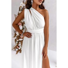 Rochie LungÄƒ ElegantÄƒ, AlbÄƒ