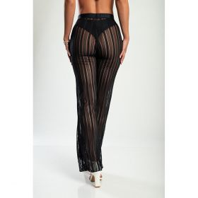 Pantaloni Din Material Transparent, Negri