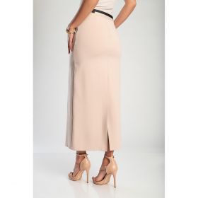 Fusta Midi Eleganta, Bej