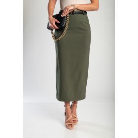 Fusta Midi Eleganta, Olive