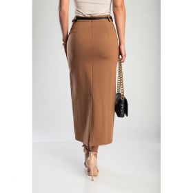 Fusta Midi Eleganta, Camel