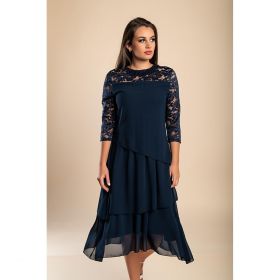 Rochie ElegantÄƒ Cu DantelÄƒ, Albastru Inchis