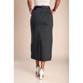 Fusta Midi Eleganta, Gri