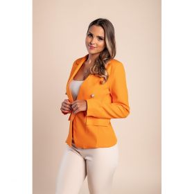 Blazer Cu Guler Clasic, Portocaliu