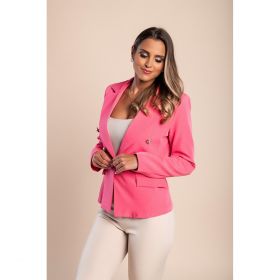 Blazer Cu Guler Clasic, Fucsia