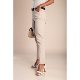 Pantaloni Skinny Din Bumbac, Maro