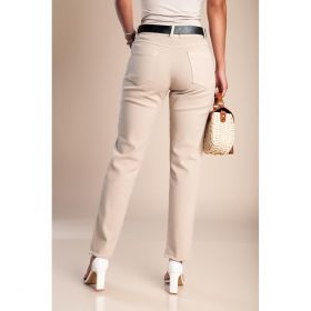 Pantaloni Skinny Din Bumbac, Maro