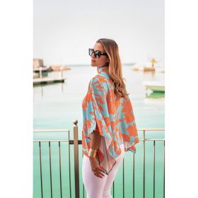 BluzÄƒ ElegantÄƒ Cu Imprimeu, Albastru Deschis