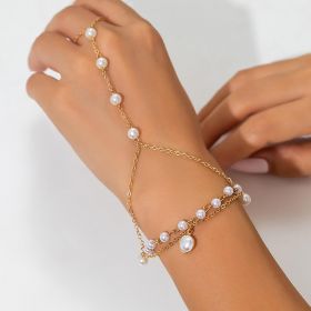 BratarÄƒ ElegantÄƒ Cu Imitatie De Perle, Culoare Aurie