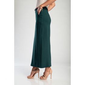 Fusta Midi Eleganta, Verde Inchis