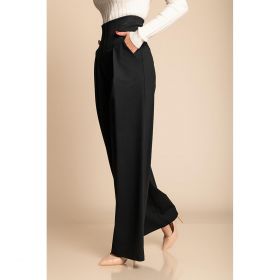 Pantaloni Lungi Eleganti Cu Talie Inalta, Negri
