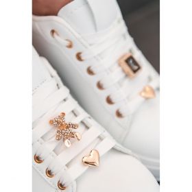 Adidasi La Moda Cu Detalii Decorative, Alb/Negru