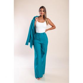 Set Elegant Blazer È˜i Pantaloni, Albastru Petrol