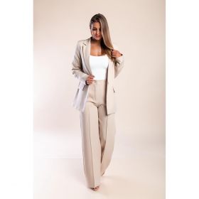 Set Elegant Blazer È˜i Pantaloni, Bej