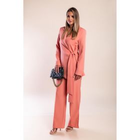 Set Elegant Blazer È˜i Pantalon, Culoare Somon