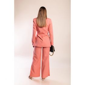Set Elegant Blazer È˜i Pantalon, Culoare Somon