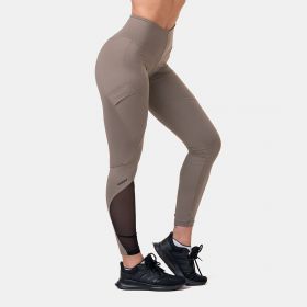 Colanți pentru femei High Waist Fit&Smart Mocha - NEBBIA