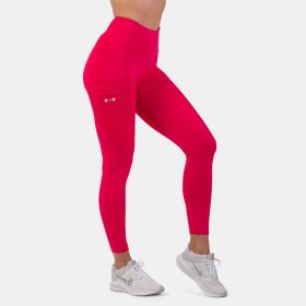 Colanți pentru femei Active High Waist Smart Pocket Pink - NEBBIA