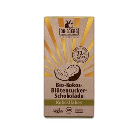 Premium BIO Ciocolată îndulcită cu zahăr din flori de cocos - DR. GOERG