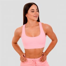 Sutien sport Mesh Panel Pink - GymBeam