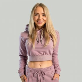 Hanorac pentru femei Essential Cropped Hoodie Mauve - STRIX