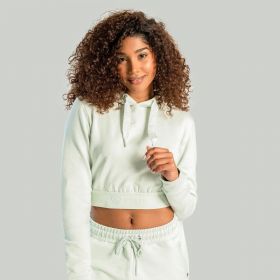 Hanorac pentru femei Essential Cropped Hoodie Moon Grey - STRIX