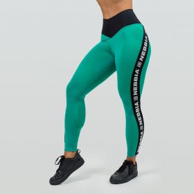 Colanți pentru femei High Waist ICONIC Green - NEBBIA
