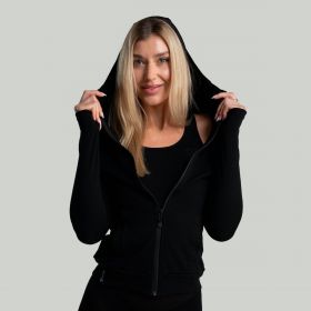 Hanorac cu fermoar pentru femei MERINO I Black - STRIX
