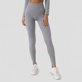 Colanți pentru femei Ribbed FLO Grey - GymBeam