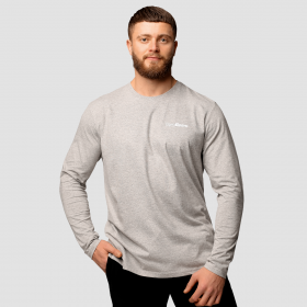 Tricou cu mânecă lungă Basic Grey - GymBeam