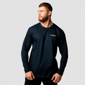 Tricou cu mânecă lungă Basic Navy - GymBeam