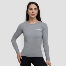 Top cu mânecă lungă pentru femei Basic Grey - GymBeam