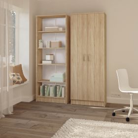 Biblioteca Flint, 2 Usi, Stejar Sonoma, 70 x 32 x 200 cm
