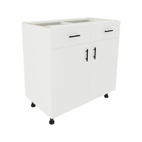 Corp Baza Karo, 2 Sertare, 2 Usi, Alb, 80 x 50 x 80 cm