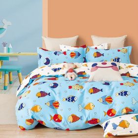 Lenjerie de pat Percale 2PXXL, 4 piese, cearceaf pat clasic 240cm x 260cm, cearceaf pilota 200cm x 230cm, 2 fete perna 50 x 70, PRC116