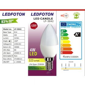 Set 10 Becuri cu led 4W E14 Lumina calda LF 3042